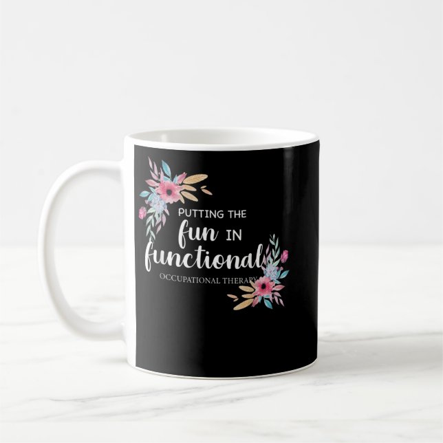 Taza De Café Terapia Ocupacional al Regalo Terapéutico Floral (Izquierda)