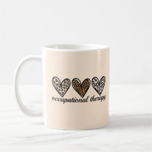 Taza De Café Terapia Ocupacional Cheetach Print Corazón
