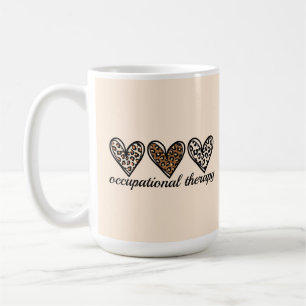 Taza De Café Terapia Ocupacional Cheetach Print Corazón