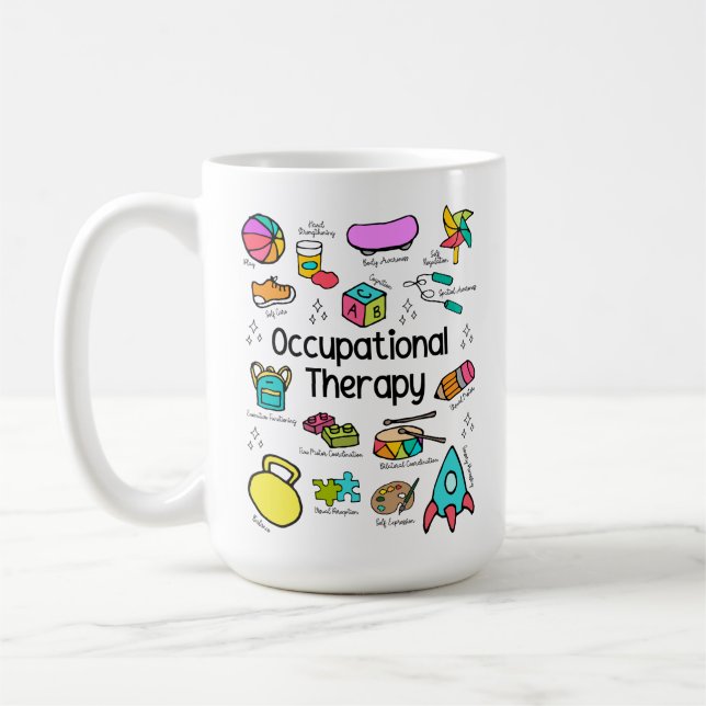 Taza De Café Terapia ocupacional colorida (Izquierda)