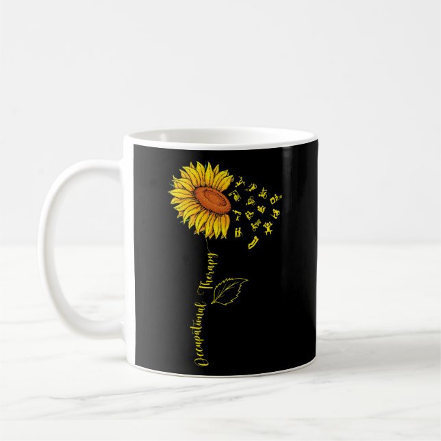 Taza De Café Terapia ocupacional con girasol Terapia Guay OTA (Izquierda)