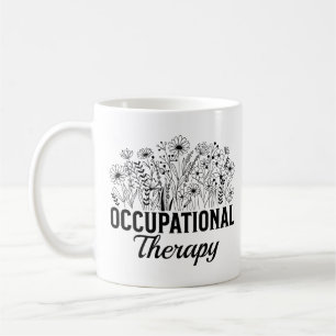 Taza De Café Terapia Ocupacional Floral Terapeuta Ocupacional T