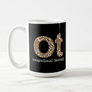 Taza De Café Terapia Ocupacional OT Estampado de Guepardo