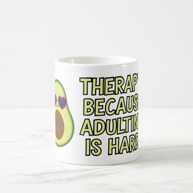 Taza De Café Terapia porque adular es difícil (Centro)