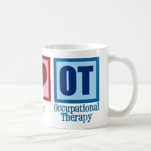 Taza De Café Terapia profesional del amor de la paz