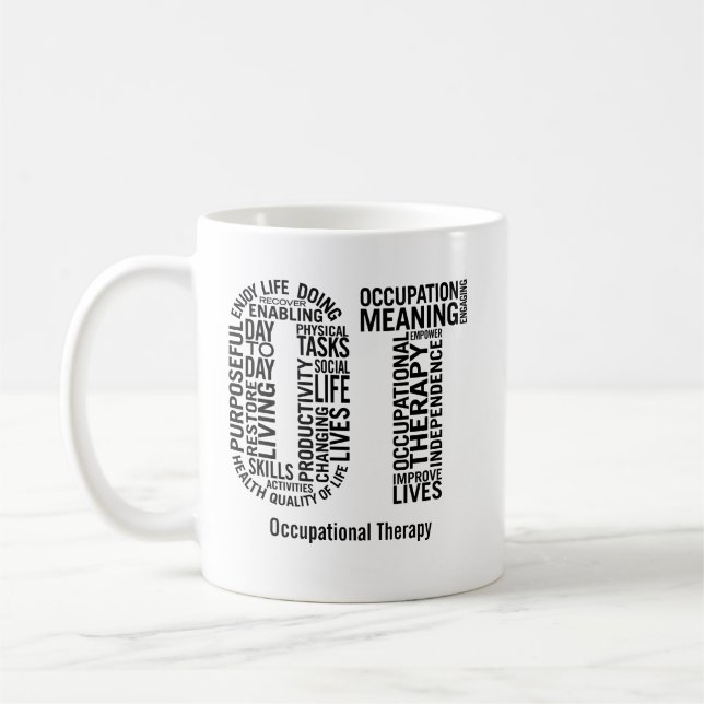 Taza De Café Terapia profesional personalizada OT (Izquierda)
