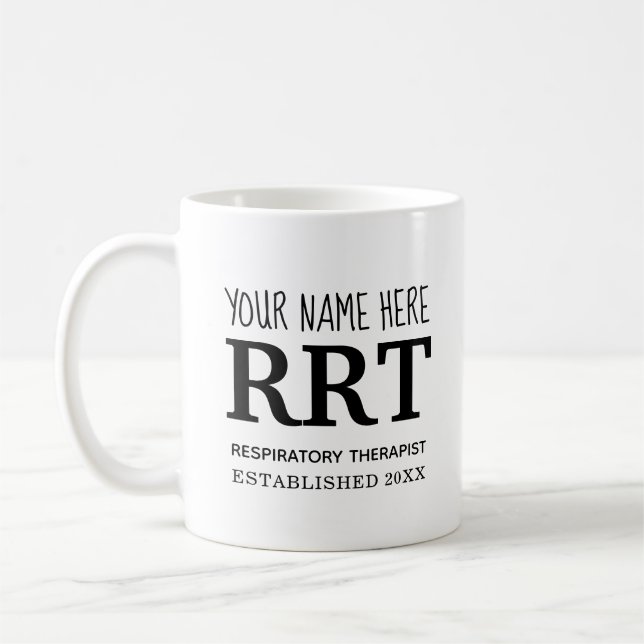 Taza De Café Terapia respiratoria RRT Personalizable Mug (Izquierda)
