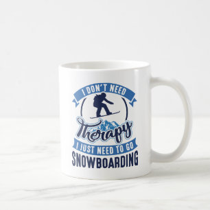 Taza De Café Terapia Snowboard