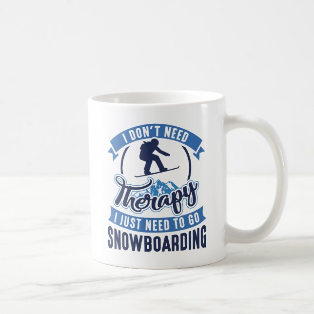 Taza De Café Terapia Snowboard (Derecha)