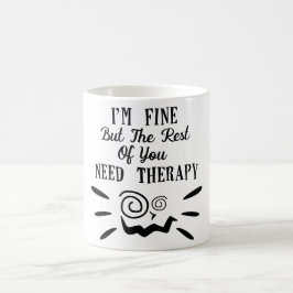 Taza De Café Terapia Super Mug