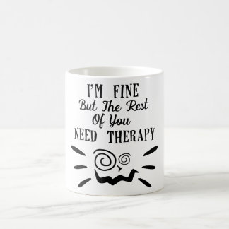 Taza De Café Terapia Super Mug