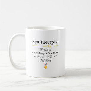 Taza De Café Terapia Terapia Freaking Awesome Job Title