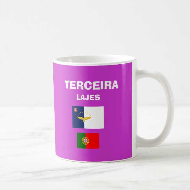 Taza De Café Terceira* (Lajes Field) TER Código Aeropuerto Mug (Derecha)