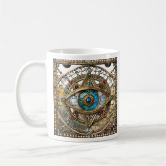Taza De Café Tercer Ojo Vidrio de Ventana Adornado
