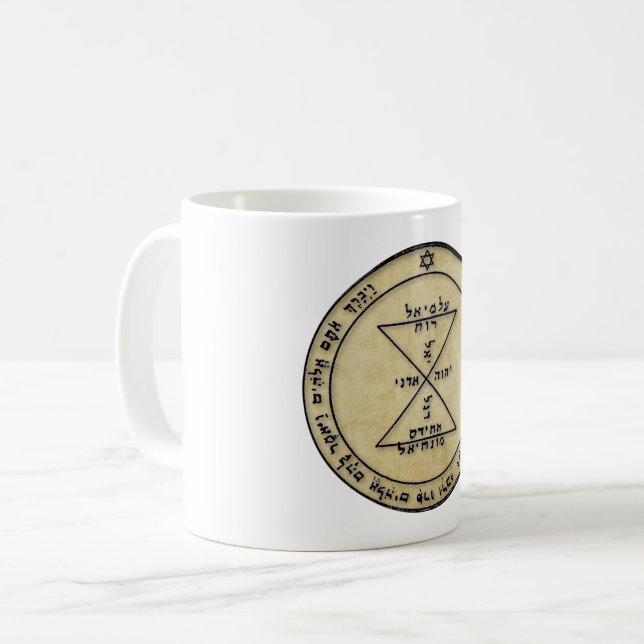 Taza De Café Tercer Pentáculo de Venus ATTRACT AMOR/RESPETO (Anverso izquierdo)