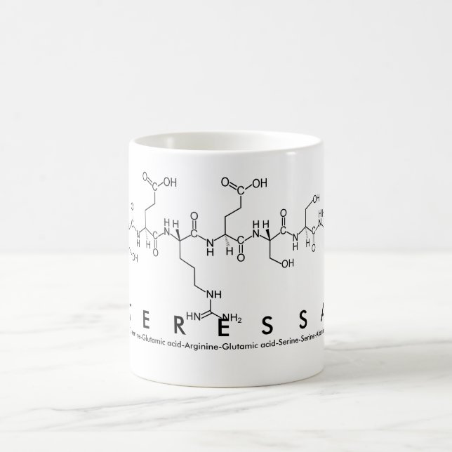 Taza De Café Teressa peptide name mug (Centro)