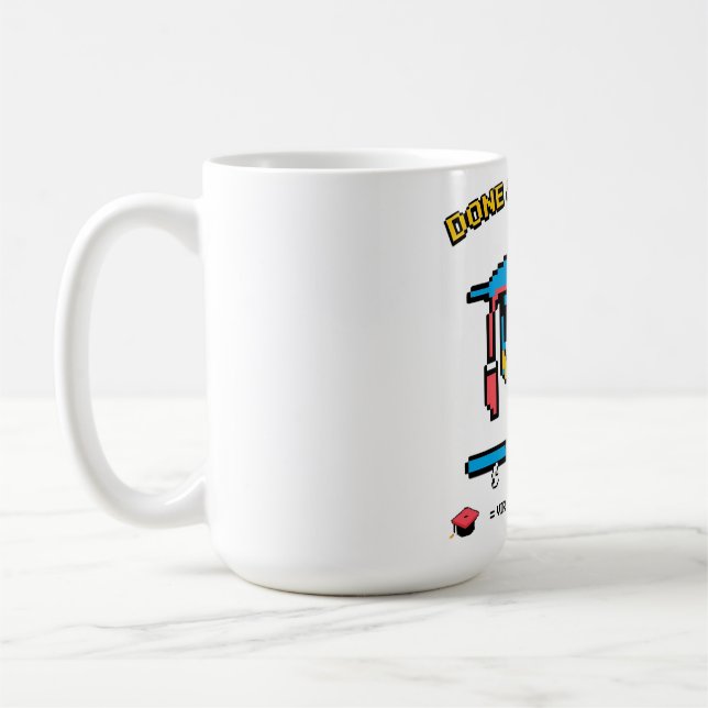 Taza De Café Terminado y degradado" - Estilo Retro Gamer (Izquierda)