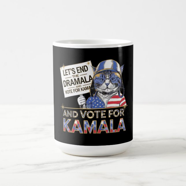 Taza De Café Terminemos con el dramala y votemos por Kamala (Centro)