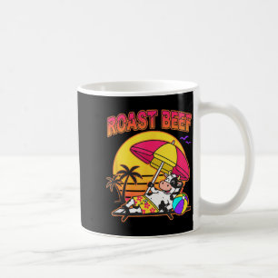 Taza De Café Ternera Asada Playa Vaca Divertida Granja Animal C
