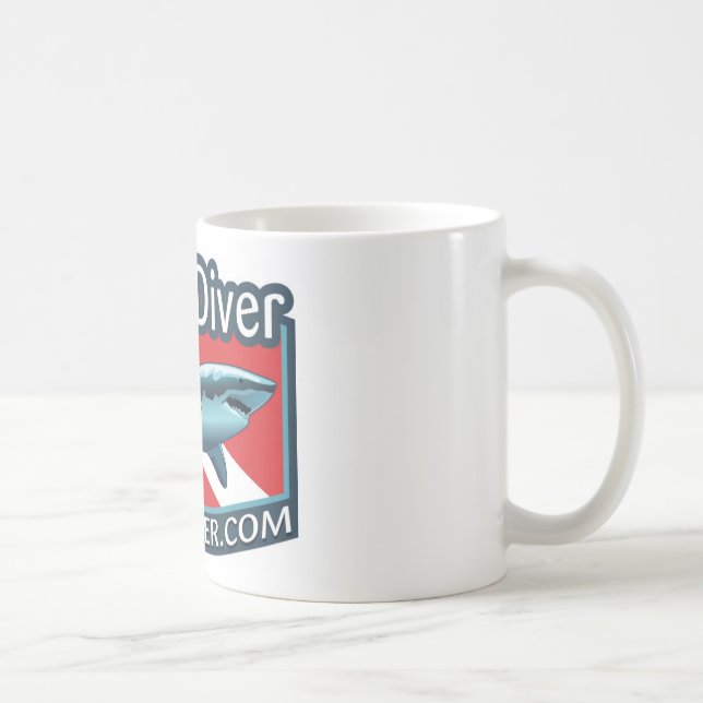 Taza De Café Ternera de café de Shark Diver. (Derecha)