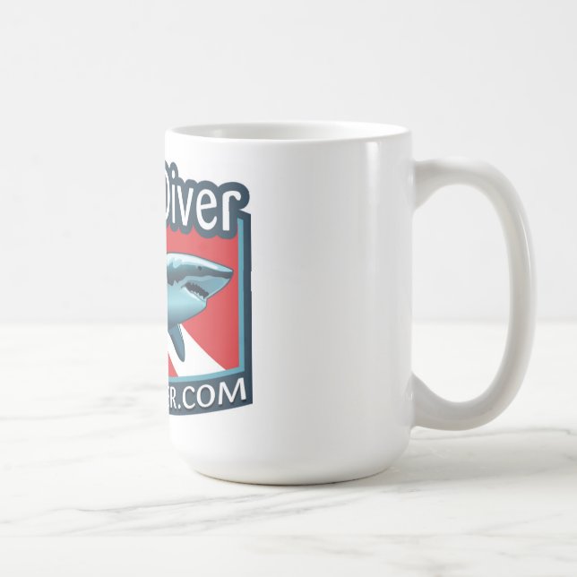 Taza De Café Ternera de café de Shark Diver. (Derecha)
