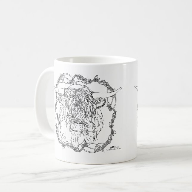 Taza De Café Ternera de las Tierras Altas (Anverso izquierdo)