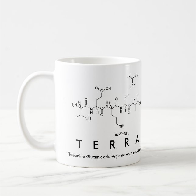 Taza De Café Terra peptide name mug (Izquierda)