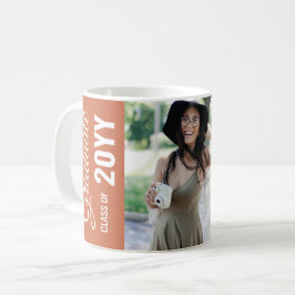 Taza De Café Terracota moderna clásica fiesta de graduación de