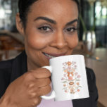 Taza De Café Terracotta Boho Floral Ribbon<br><div class="desc">Boho y taza rústica con ilustracion de arcos y flores dibujados a mano en terracota y colores rosa rubor.</div>