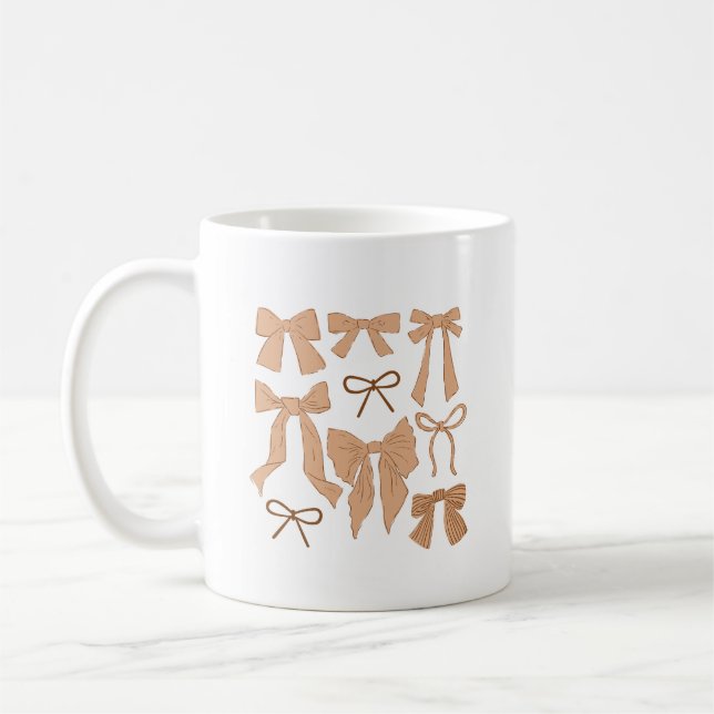 Taza De Café Terracotta Whimsical Bows (Izquierda)