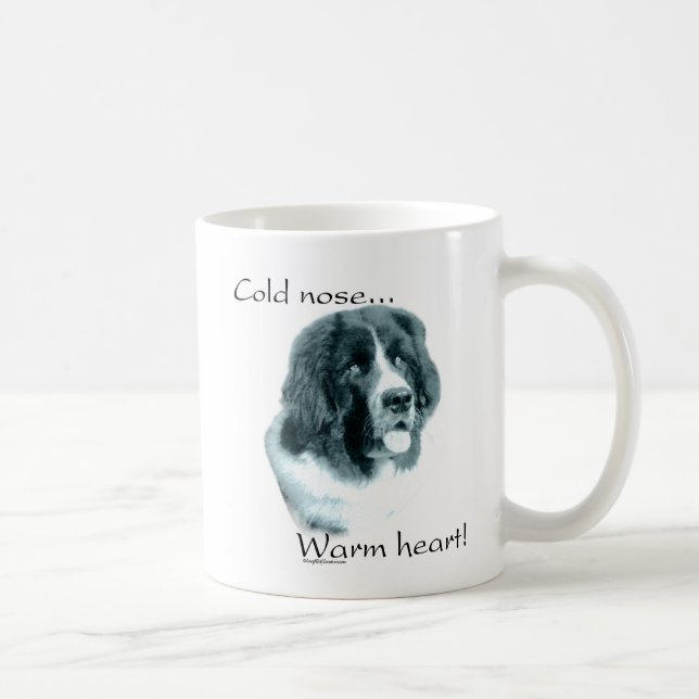 Taza De Café Terranova Cold Nose cálido corazón (Derecha)