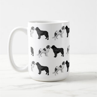 Taza De Café Terranova Negra y Landseer