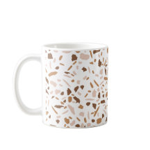 Terrazzo marrón y beige y blanco