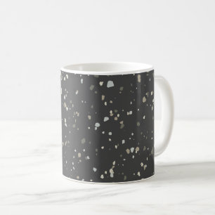 Taza De Café Terrazzo moderno gris oscuro