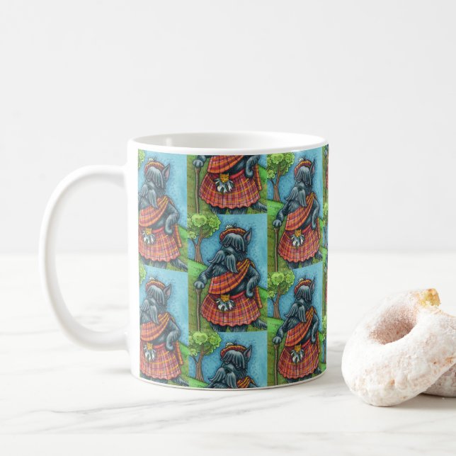 Taza De Café TERRENO SCOTISTA, SCOTTIE PERRO ORGULLO Sporran (Con donut)