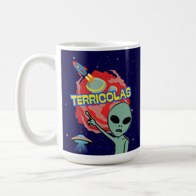 Taza De Café terricolas - miedo extraño a los humanos (Izquierda)