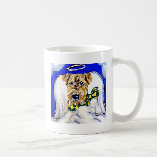 Taza De Café Terrier Airedale Ángel (Derecha)