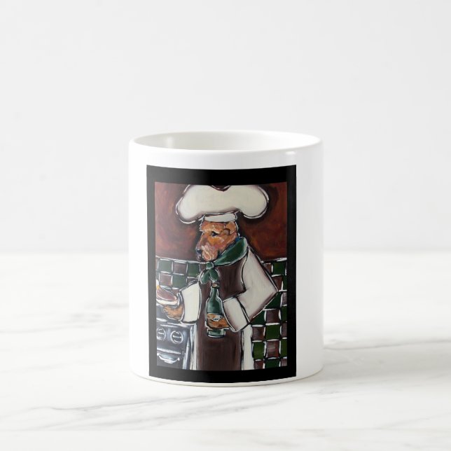 TAZA DE CAFÉ TERRIER AIREDALE CHEF (Centro)