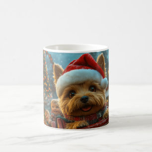Taza De Café Terrier Australiano Montaña Rusa Navidad