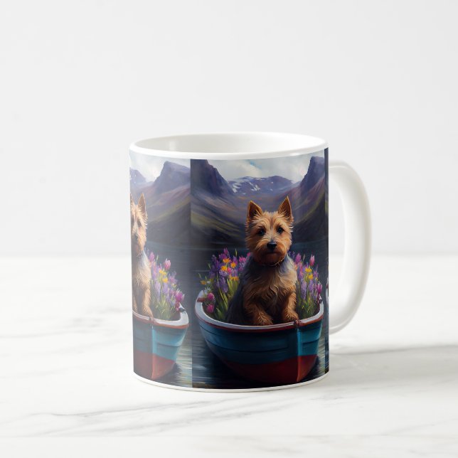 Taza De Café Terrier australiano sobre el pádel: una aventura e (Anverso derecho)