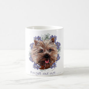 Taza De Café Terrier Cairn Marrón No me olvides