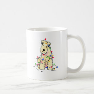 Taza De Café Terrier de trigo suavemente revestido - navidad