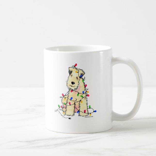 Taza De Café Terrier de trigo suavemente revestido - navidad (Derecha)