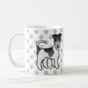 Taza De Café Terrier de zorro de alambre negro y blanco Perro d