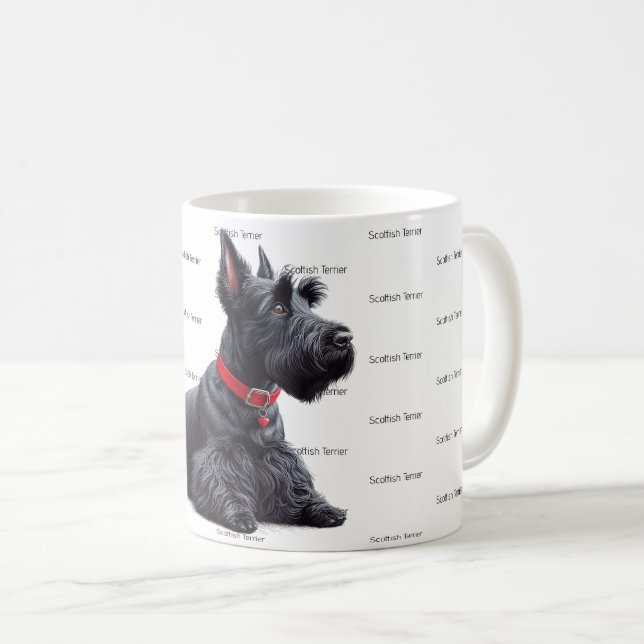 Taza De Café Terrier escocés en (Anverso derecho)
