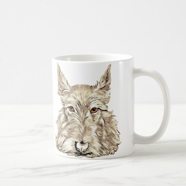 Taza De Café Terrier escocés en llanto (Derecha)