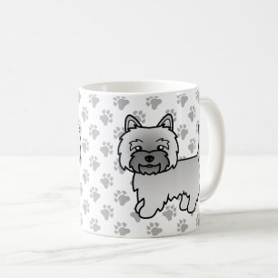 Taza De Café Terrier Grey Cairn Perro de Dibujos Animados Lindo