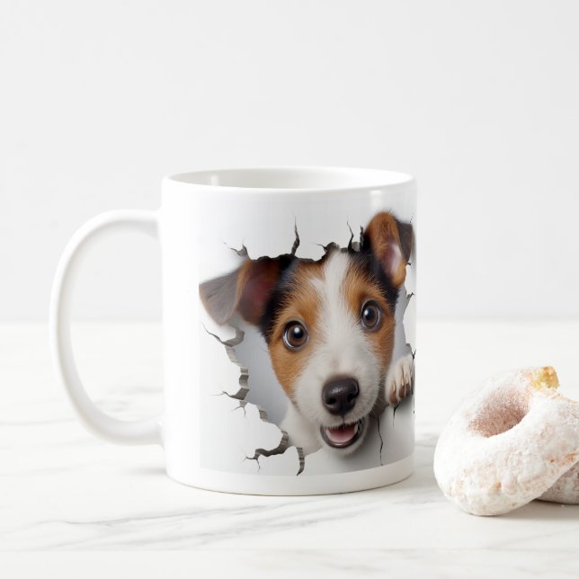 Taza De Café Terrier Jack Russell   (Con donut)
