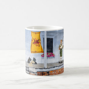 Taza De Café Terriers Escoceses Bandera de Escocia Gaitero