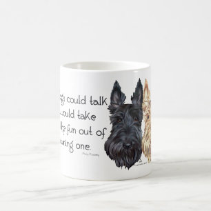 Taza De Café Terriers Escoceses Negros y Trigo